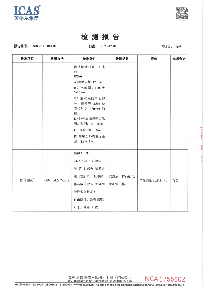 模拟人(rén) 2M防摔報告
